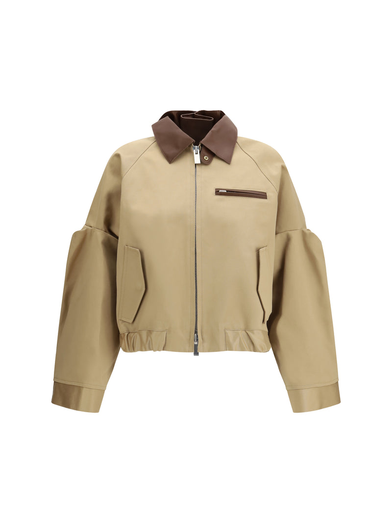 Sacai Sacai Cotton Jacket Beige Women - World Class Fashion