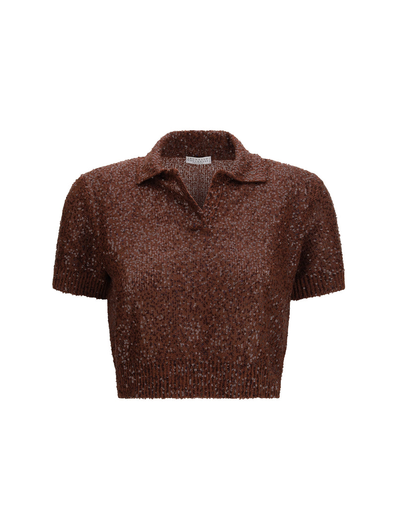 Brunello Cucinelli Brunello Cucinelli Linen Cashmere Silk Top Mulberry - World Class Fashion