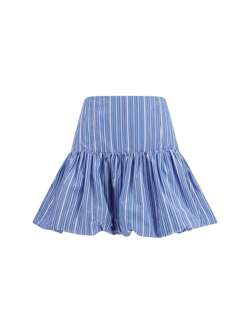 Ganni Minifalda globo a rayas Ganni Nouvean Navy - World Class Fashion