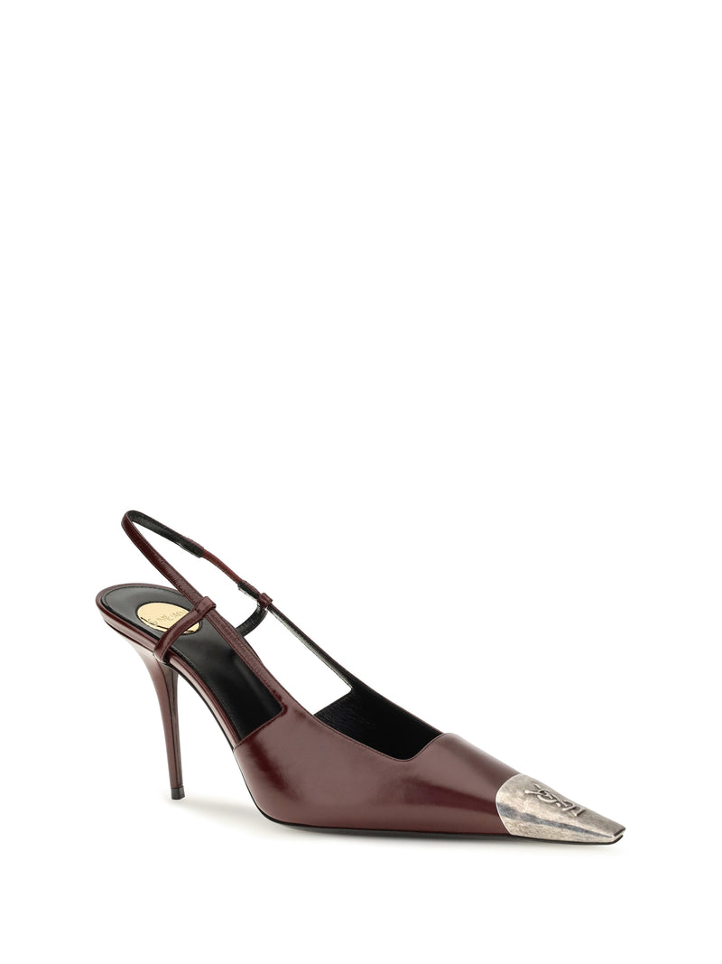 Saint Laurent Saint Laurent Jeanne Smooth Leather Pumps Vintage Bordeaux - World Class Fashion