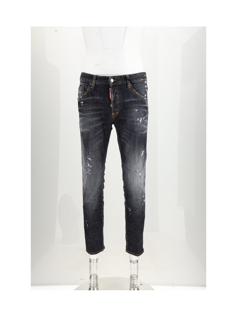 Dsquared2 Dsquared2 Stretch Denim Jeans Black - World Class Fashion