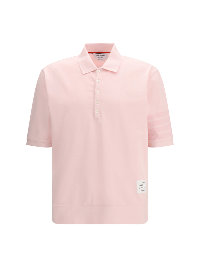 Thom Browne Thom Browne Cotton Polo Light Pink Men - World Class Fashion