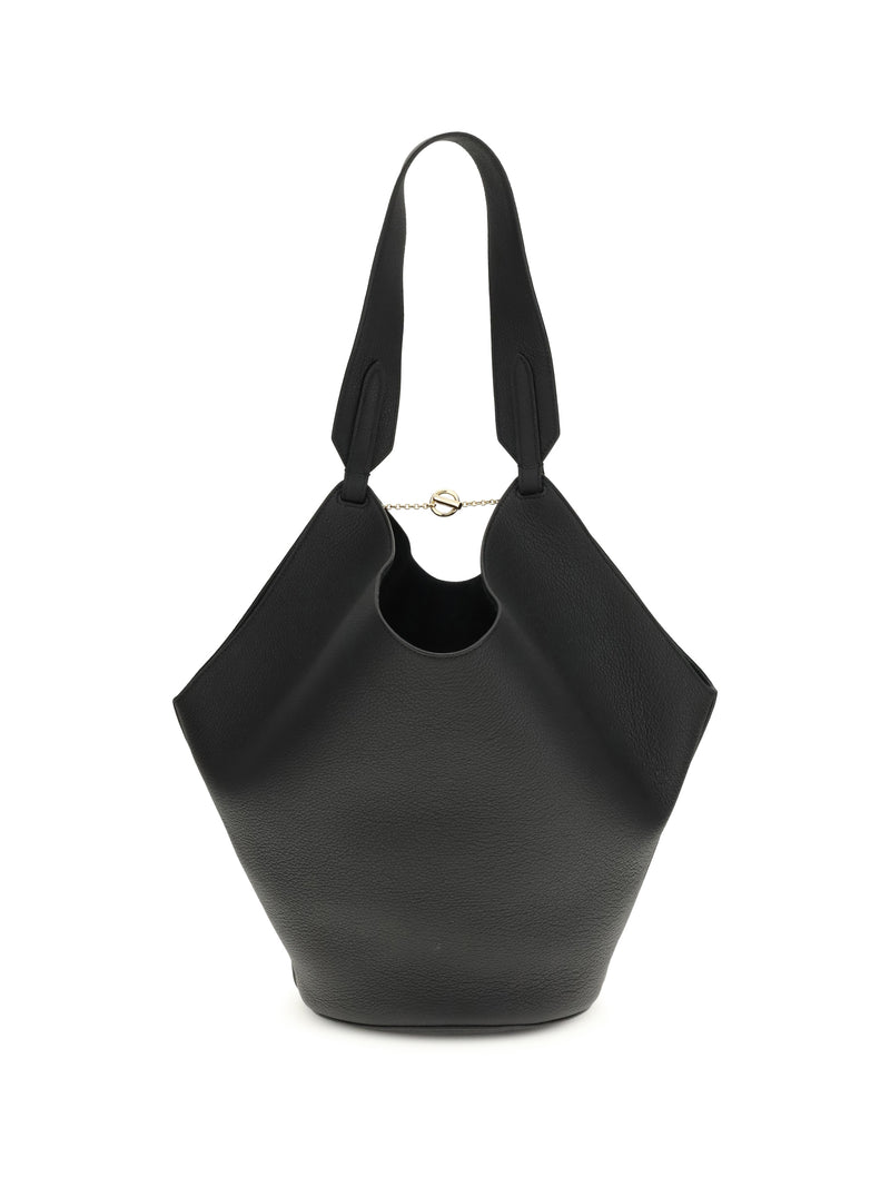 Khaite Khaite Bolso de hombro pequeño Lotus Negro - World Class Fashion