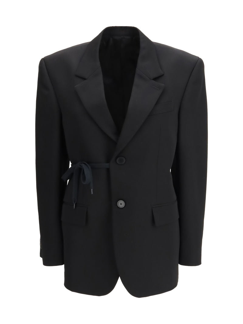 Balenciaga Balenciaga Barathea Wool Tailored Jacket Black - World Class Fashion
