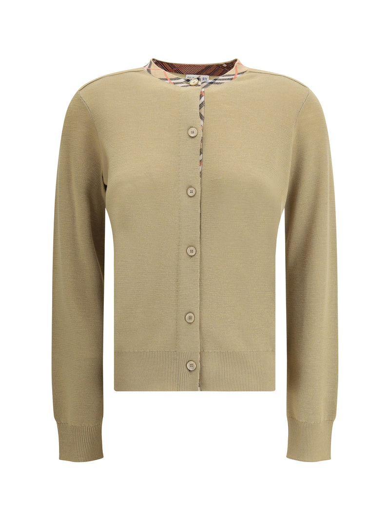 Burberry Burberry Wool Knit Cardigan Flax Women - World Class Fashion