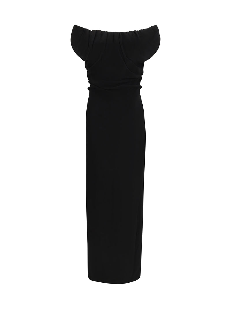 Vivienne Westwood Vivienne Westwood Ginnie Amber Vestido Largo Drapeado Negro - World Class Fashion