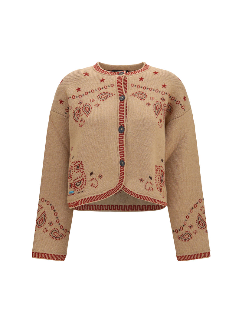 Alanui Alanui Bandana Jacquard Jacket Camel/Multi - World Class Fashion