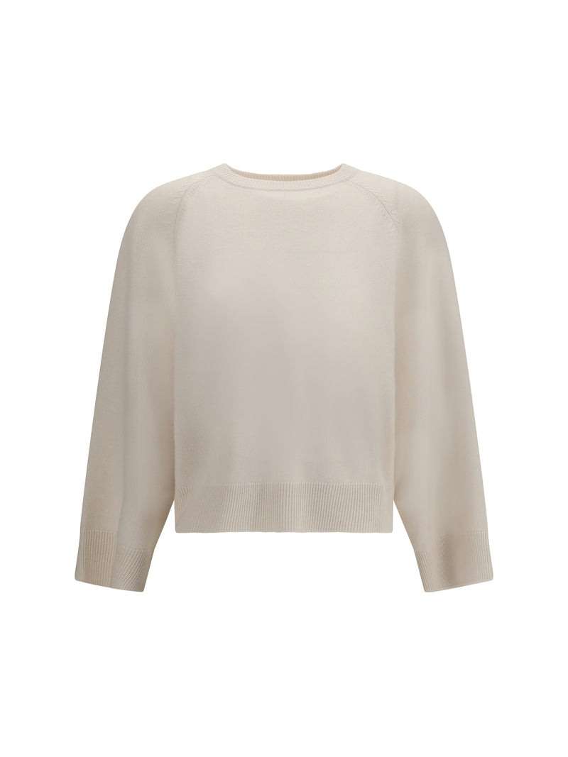 Brunello Cucinelli Brunello Cucinelli Cashmere Crewneck Sweater English White - World Class Fashion