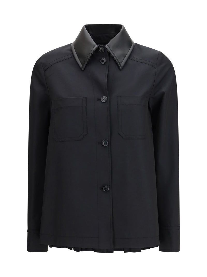 Max Mara Sportmax Max Mara Sportmax Cotton Gabardine Shirt Nero Women - World Class Fashion