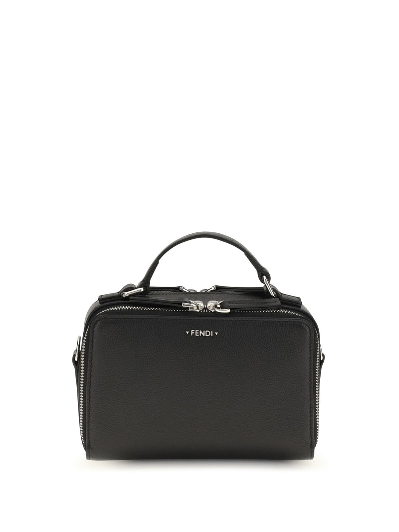 Fendi Fendi Calfskin Phone Holder Handbag Nero - World Class Fashion