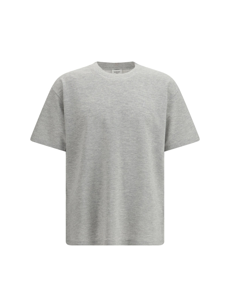 Saint Laurent Saint Laurent Cassandre Piqué T-shirt Lead - World Class Fashion