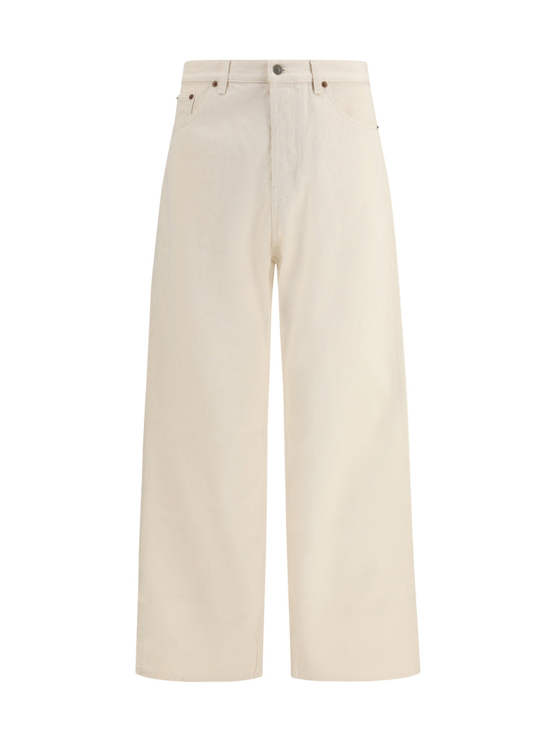 Valentino Valentino Denim Pants Avorio Men - World Class Fashion