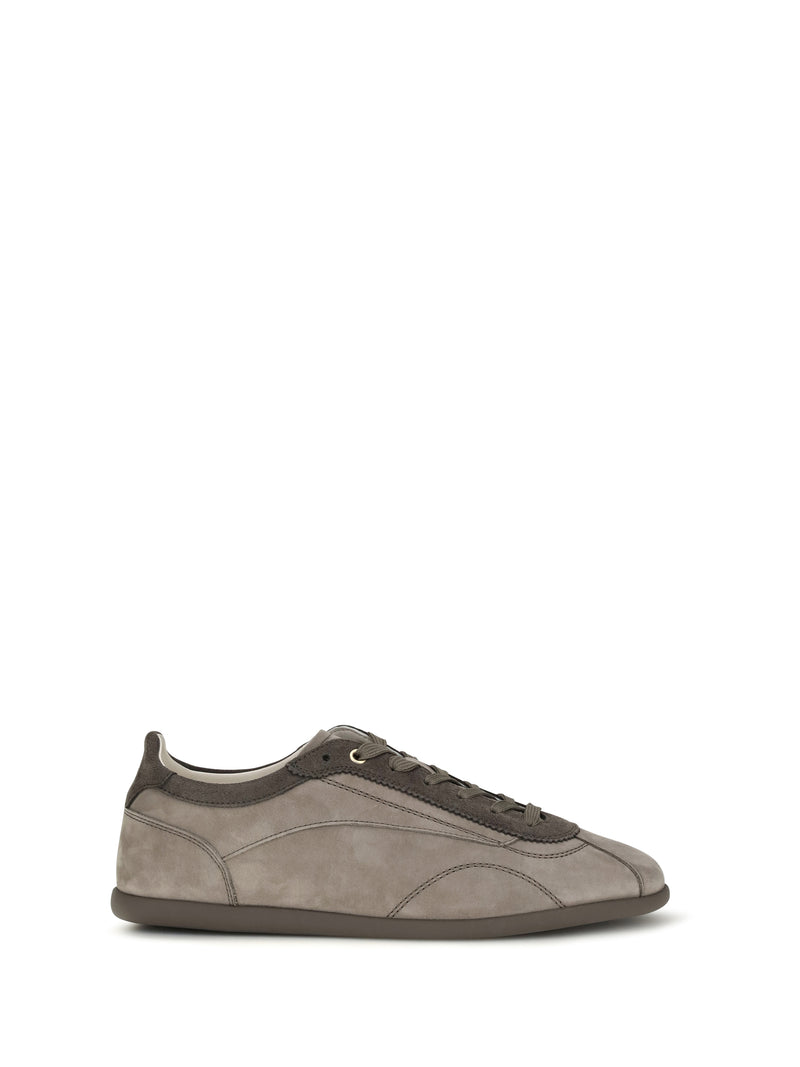 Brunello Cucinelli Brunello Cucinelli Nubuck and Suede Sneakers Stone/Anthracite - World Class Fashion