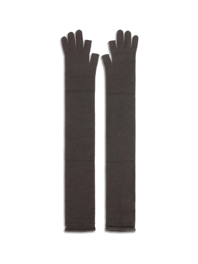 Rick Owens Rick Owens Long Fingerless Wool Gloves - World Class Fashion