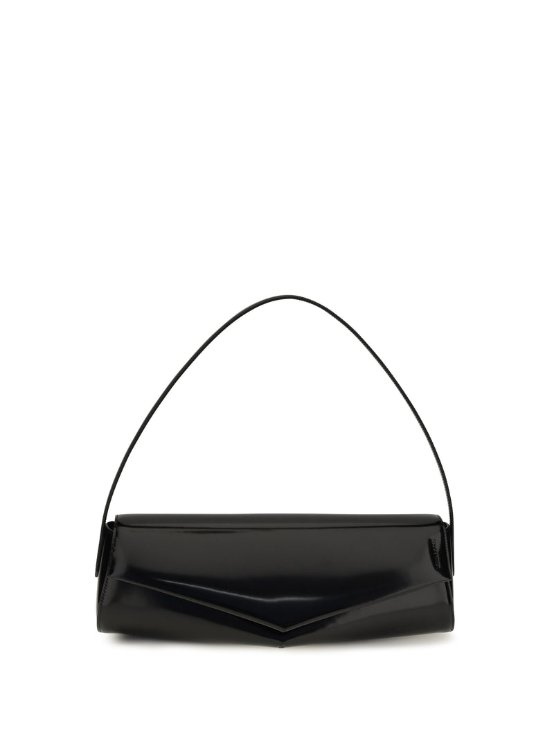 Jil Sander Jil Sander Kante Leather Shoulder Bag Black - World Class Fashion