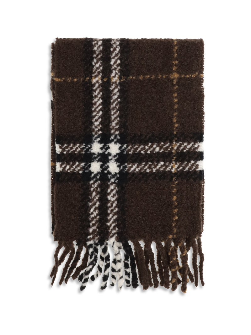 Burberry Burberry Alpaca Wool-blend Scarf Treacle Brown - World Class Fashion