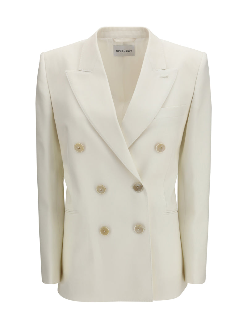 Givenchy Givenchy Double-breasted Wool Mohair Jacket White - World Class Fashion