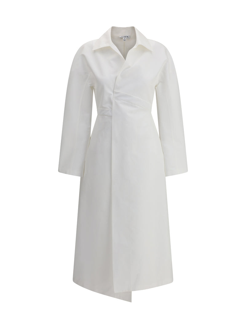 Alaia Alaïa Vestido midi cruzado blanco - World Class Fashion