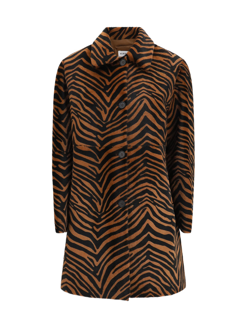 P.a.r.o.s.h. P.a.r.o.s.h. Leopard Print Coat Brown Women - World Class Fashion