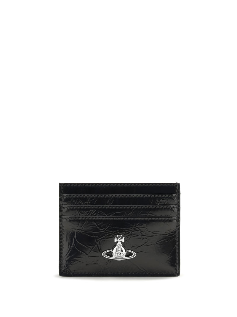 Vivienne Westwood Vivienne Westwood Leather Card Holder Black Women - World Class Fashion