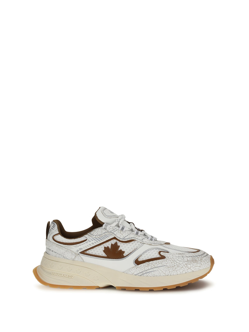 Dsquared2 Dsquared2 Sprinter Sneakers Bianco/Crema/Marrone - World Class Fashion