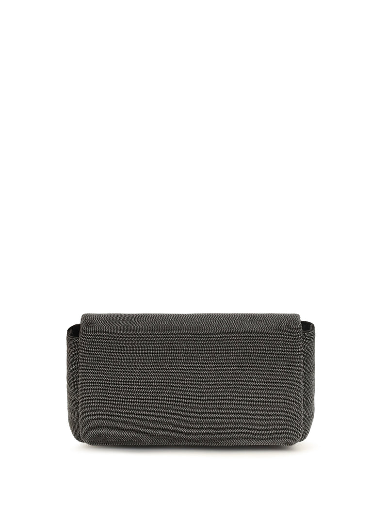 Brunello Cucinelli Brunello Cucinelli Precious Flap Shoulder Bag Ultrablack - World Class Fashion