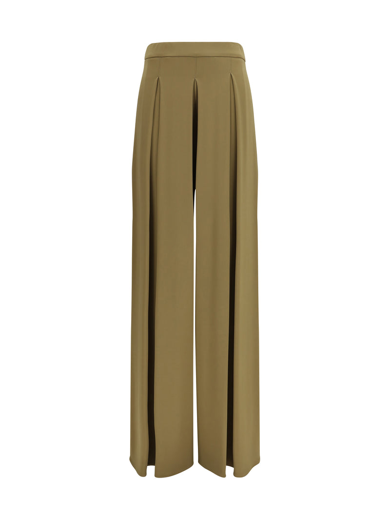 Max Mara Pure Pantalones Max Mara de Punto Técnico de Viscosa Pura Deserto - World Class Fashion