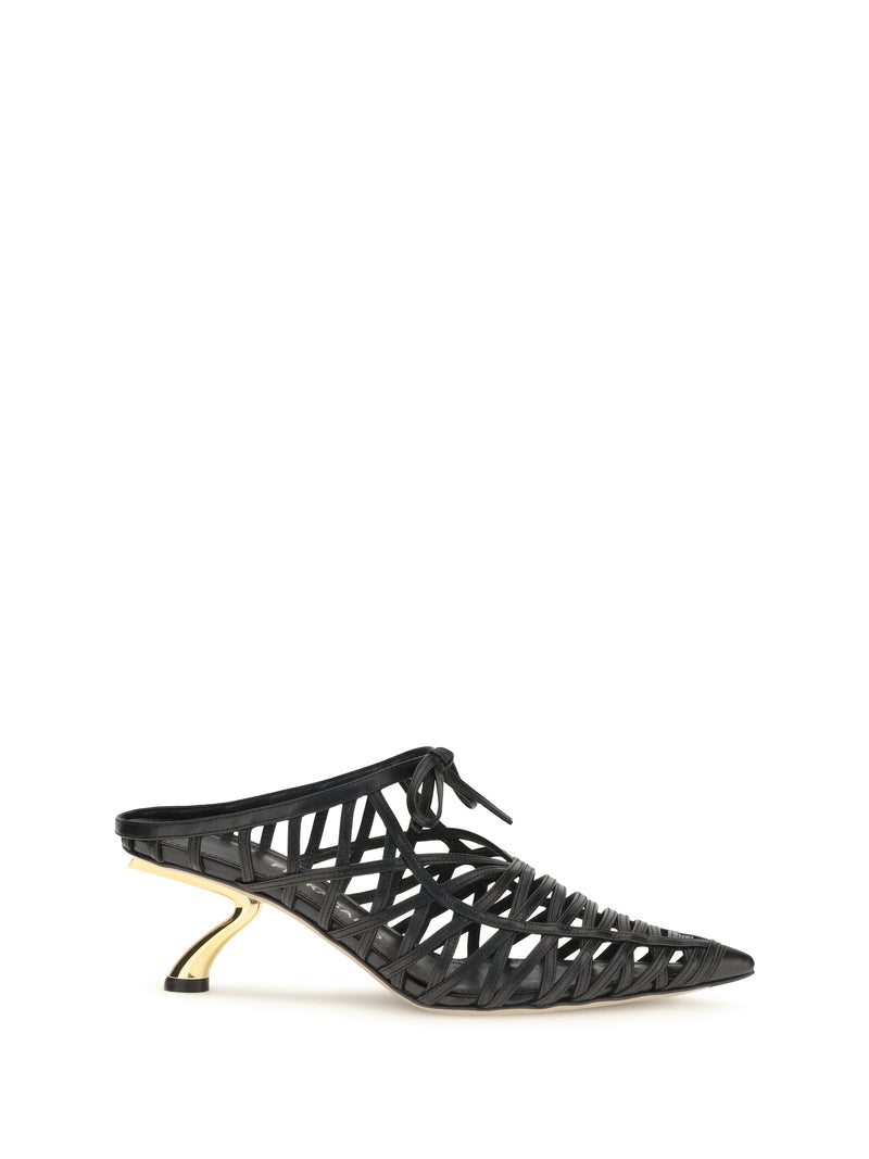 Ferragamo Ferragamo S Sculpted Heel Mules Black Women - World Class Fashion