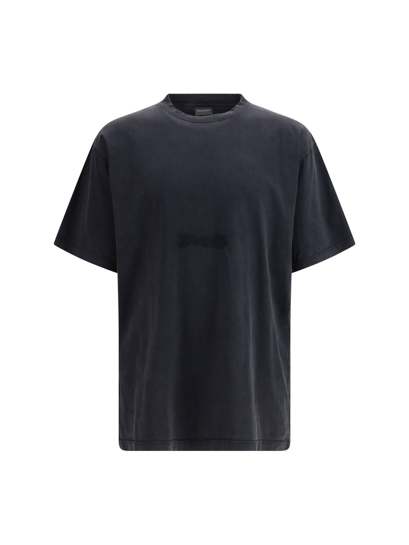 Balenciaga Balenciaga Twisted Cotton T-shirt Faded Washed Black - World Class Fashion
