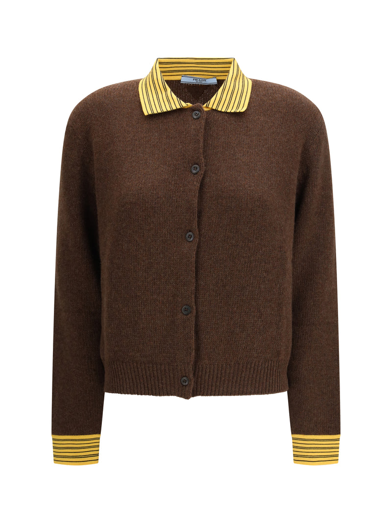 Prada Prada Classic Collar Sweater Cacao Women - World Class Fashion