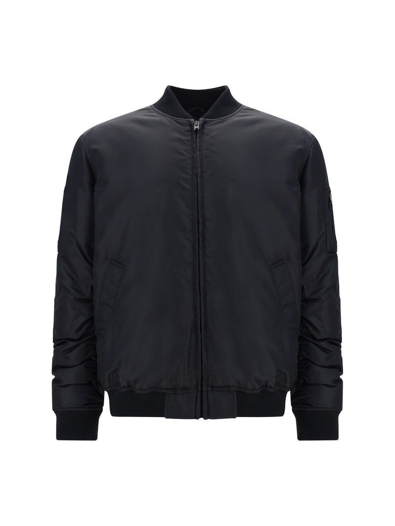 Moschino Moschino Chaqueta bomber con cremallera multibolsillo negra - World Class Fashion