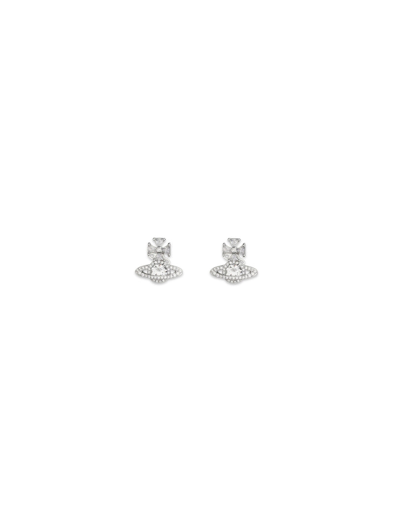 Vivienne Westwood Vivienne Westwood Mila Earrings Platinum/White CZ - World Class Fashion