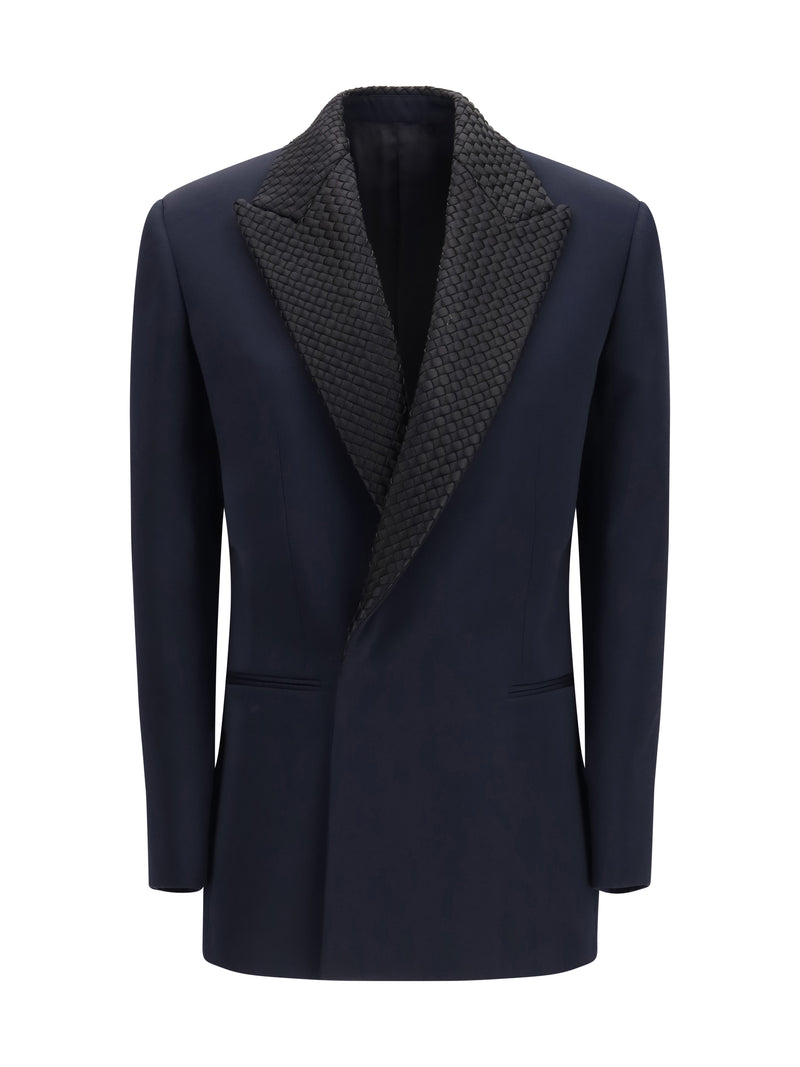 Bottega Veneta Bottega Veneta Single Breasted Jacket Midnight Blue - World Class Fashion