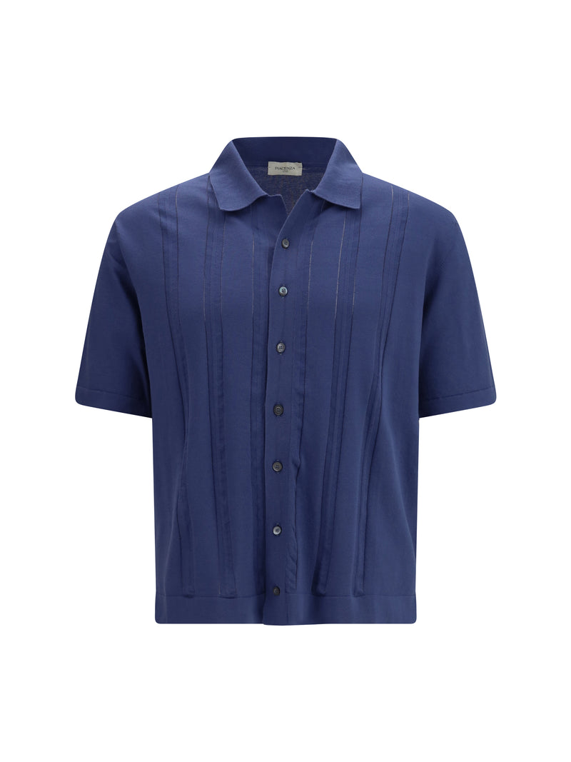 Piacenza Cashmere Piacenza Cashmere Cotton Polo Blu Indaco Men - World Class Fashion