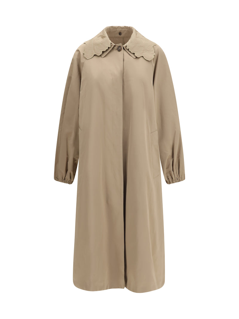 Fabiana Filippi Fabiana Filippi Long Ottoman Trench Fango - World Class Fashion