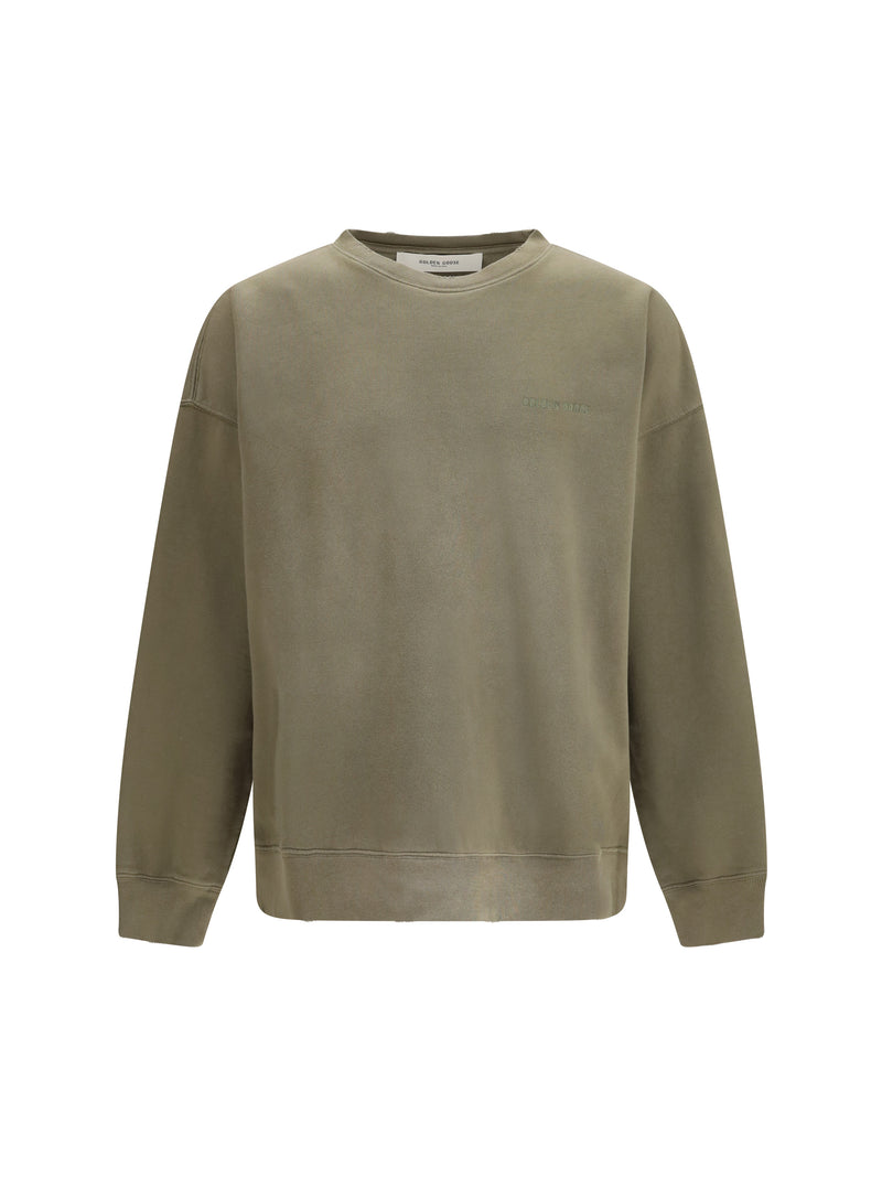 Golden Goose Golden Goose Journey Crew Neck Bleached Washed Beige - World Class Fashion