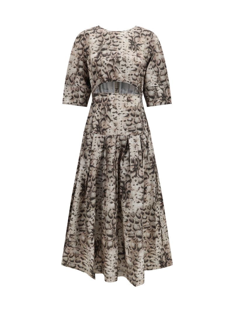 Pinko Pinko Cut-out Short Dress Beige/Nero Women - World Class Fashion