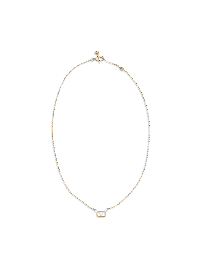 Valentino Garavani Valentino Garavani Ovalette Necklace with Swarovski® Crystals Oro - World Class Fashion