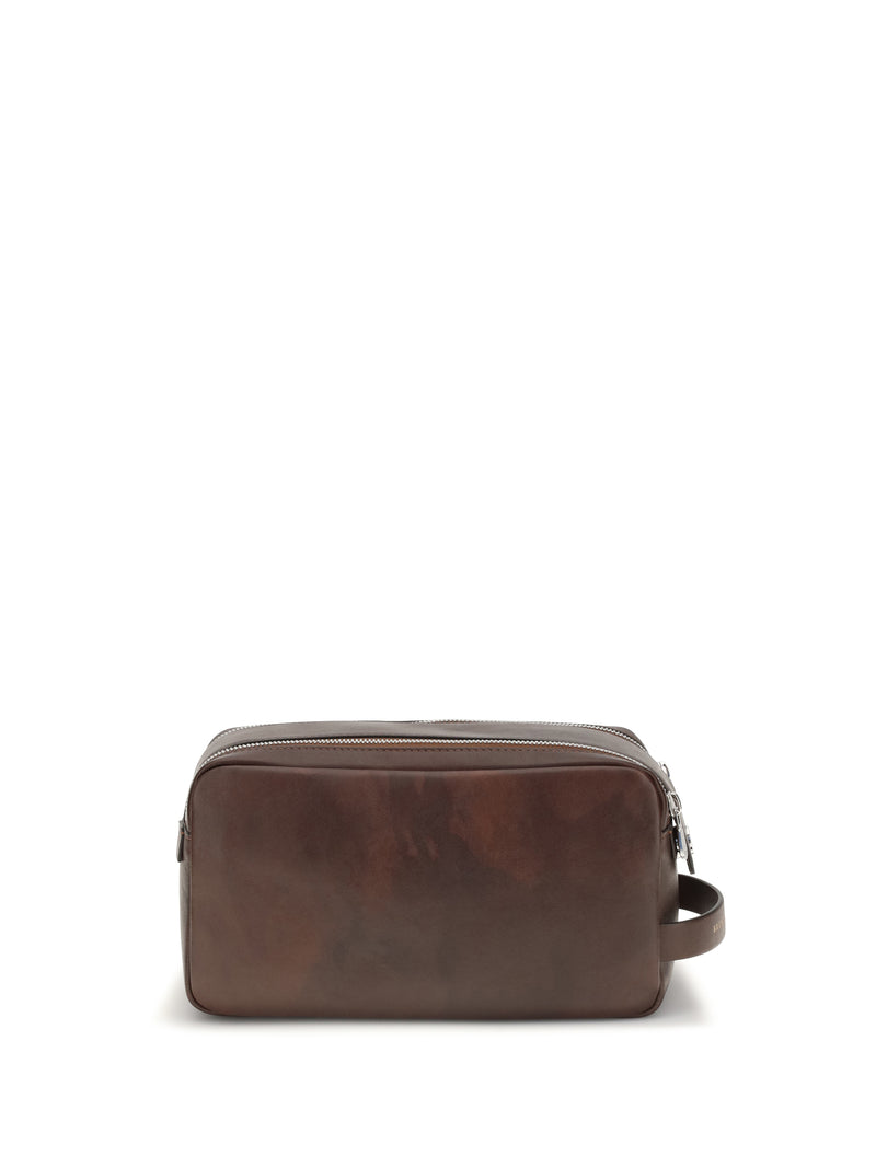 Brunello Cucinelli Brunello Cucinelli Leather Beauty Case - World Class Fashion