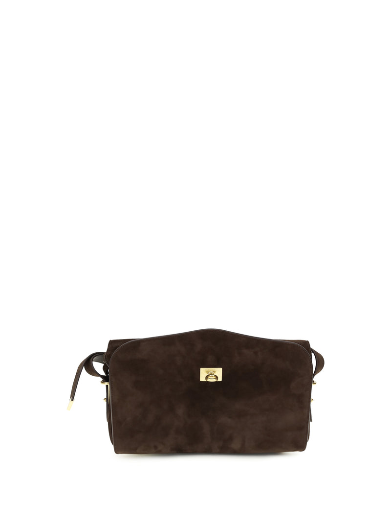 Balenciaga Bolso de hombro mediano Balenciaga Le 7 Moka/Rubí - World Class Fashion