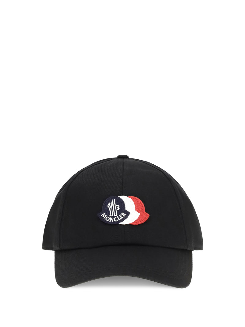 Moncler Moncler Baseball Cap with Tricolour Logo Black - World Class Fashion