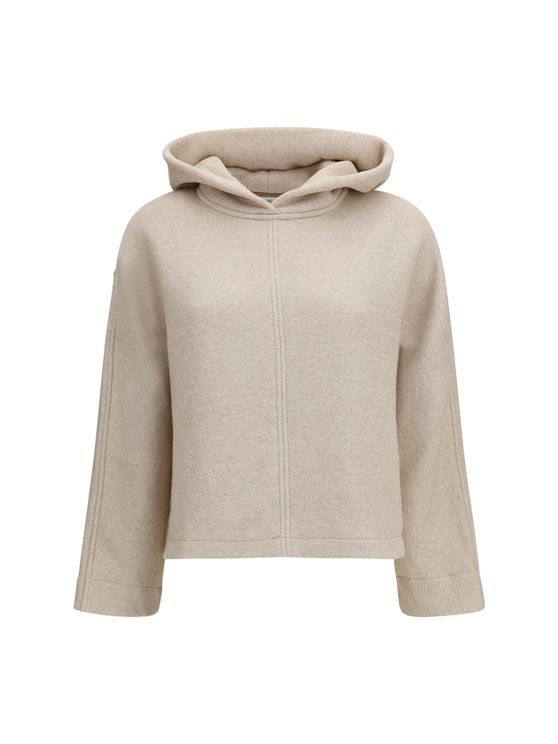 Max Mara Pure Max Mara Pure Hooded Sweatshirt Beige Women - World Class Fashion