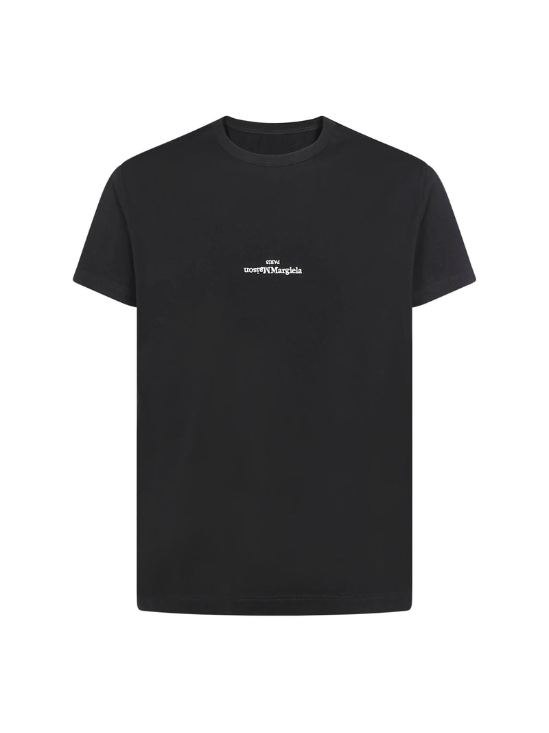 Margiela Margiela Cotton T-shirt Black/White Embroidery - World Class Fashion