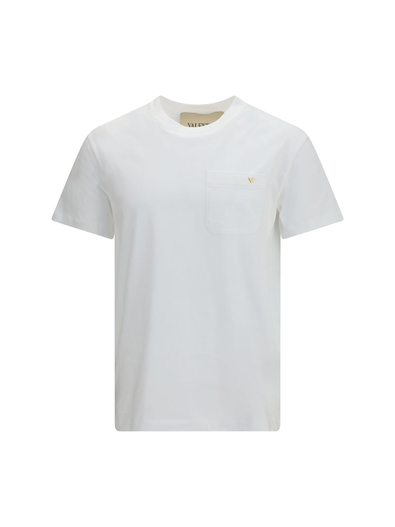 Valentino Valentino Cotton T-shirt with VGold Bianco - World Class Fashion