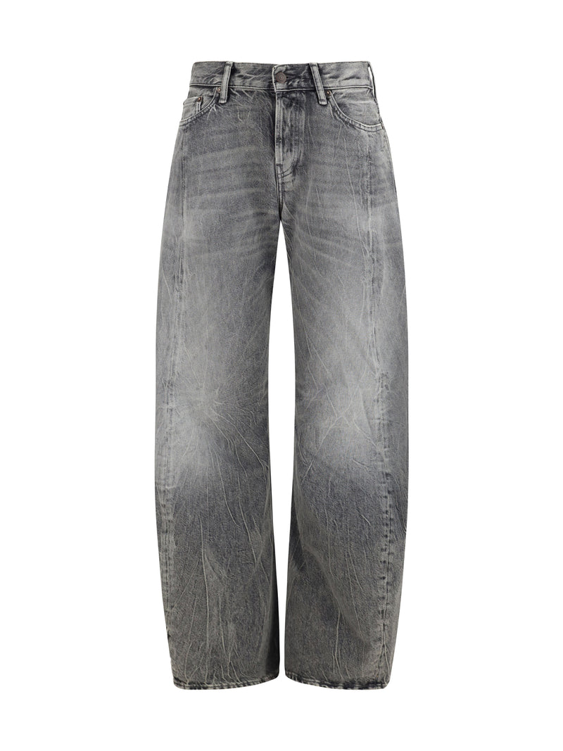 Acne Studios Acne Studios Barrel Jeans Washed Black - World Class Fashion