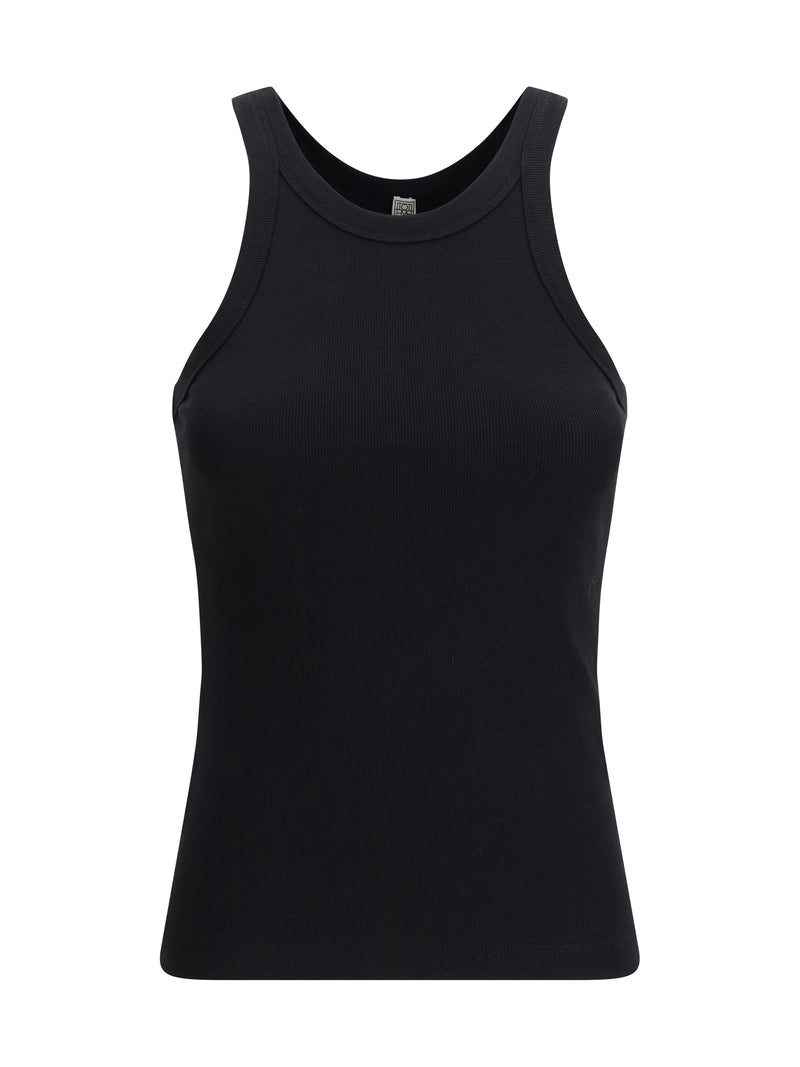 Toteme Toteme Ribbed Cotton Tank Top Black - World Class Fashion