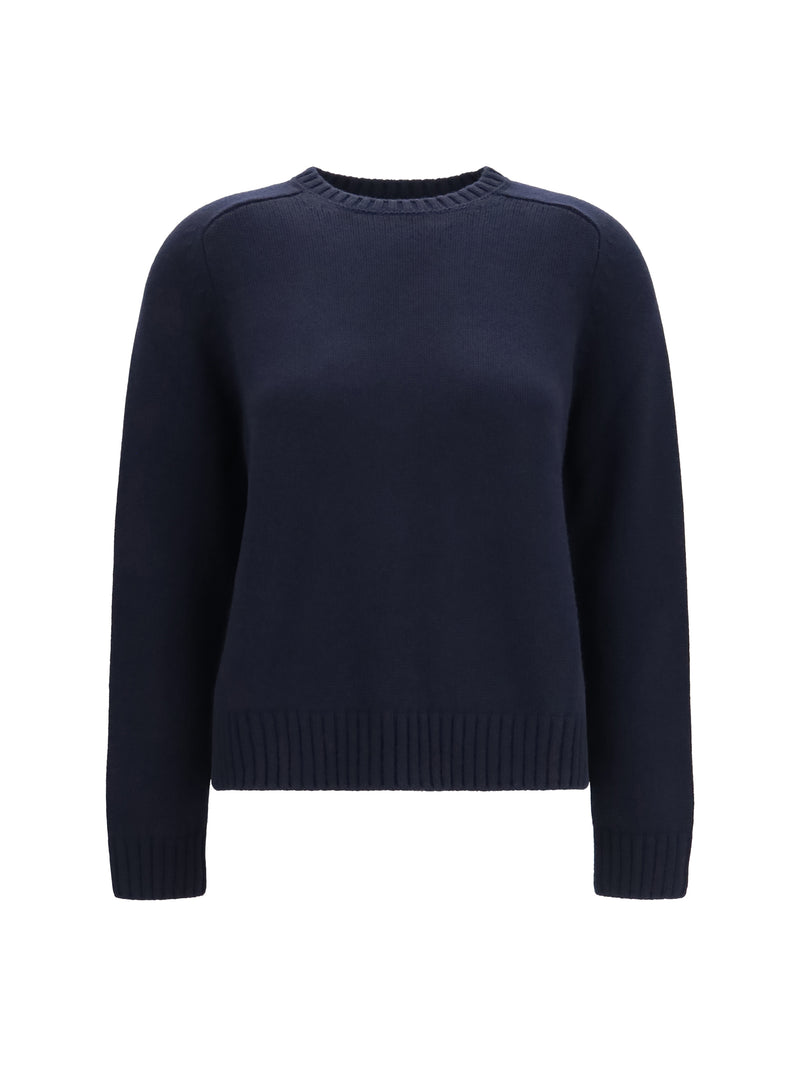 Loro Piana Loro Piana Parksville Cashmere Crewneck Sweater Navy - World Class Fashion