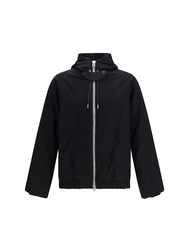 Sacai Sacai Hooded Flannel Jacket Black Men - World Class Fashion