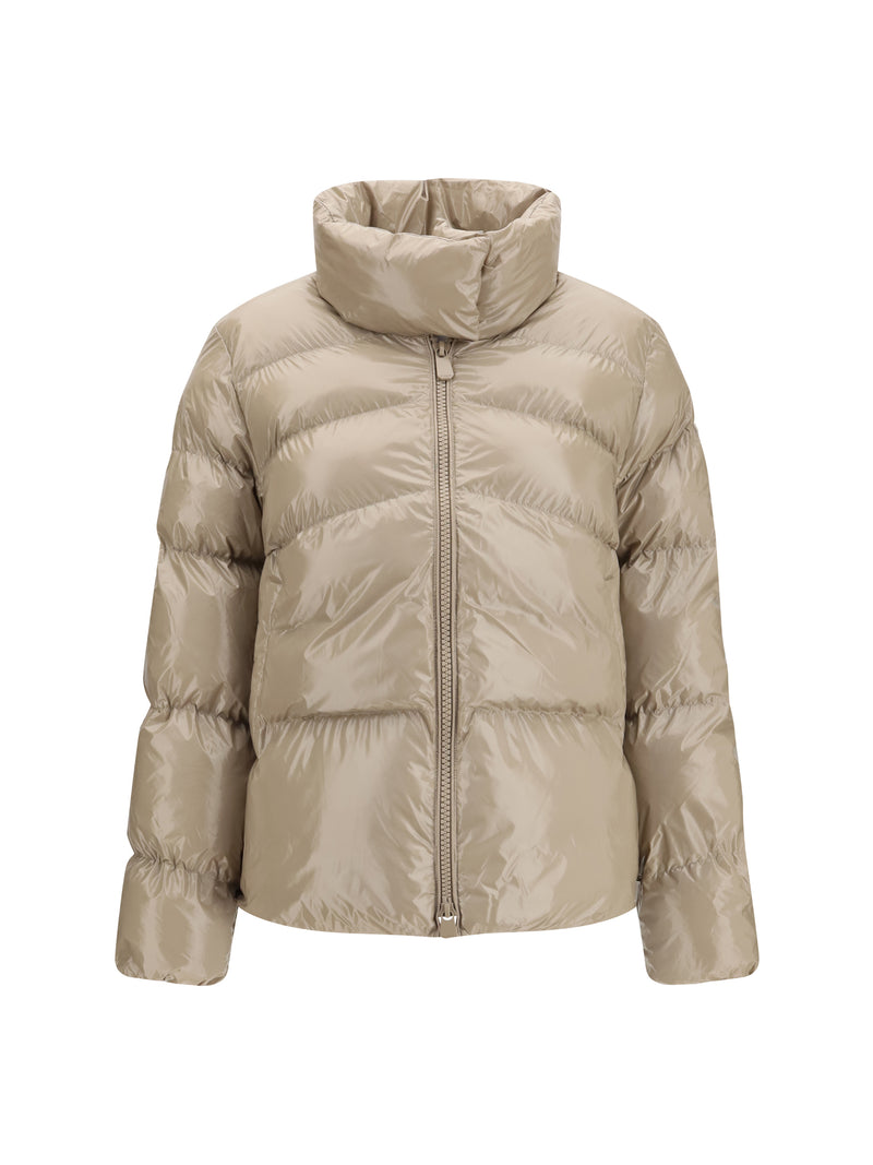 Pinko Pinko Glossy Quilted Puffer Jacket Beige Women - World Class Fashion