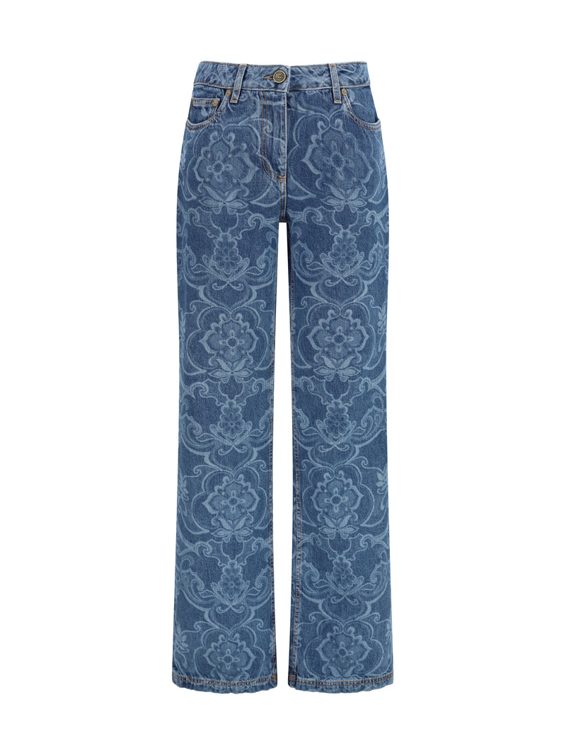 Etro Etro Ornamental Jacquard Denim Jeans S9880 - World Class Fashion